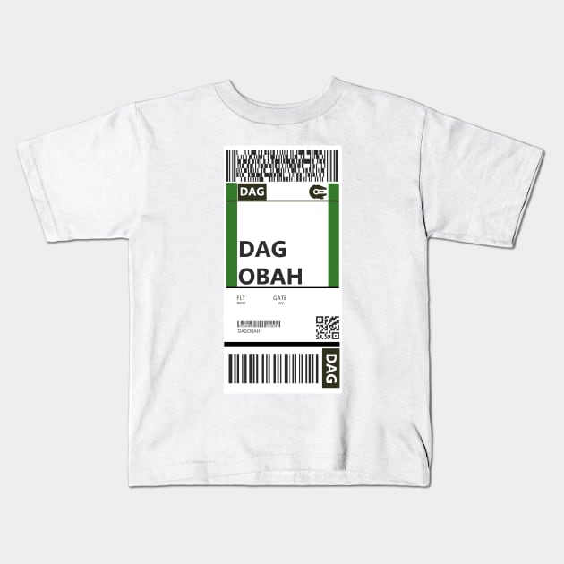 Dagobah Boarding Pass Kids T-Shirt by Bluesuiter